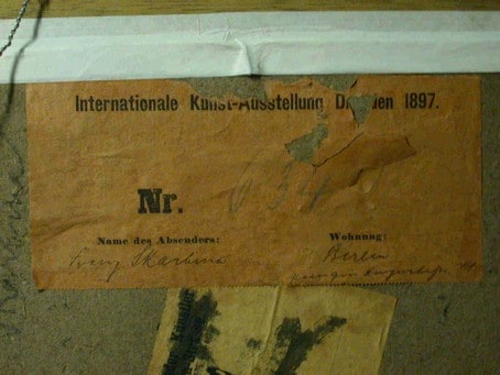 Links unten signiert und datiert: "F. Skarbina/1894".