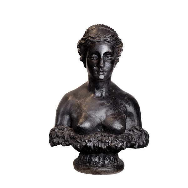 Cast iron - bust of a young lady