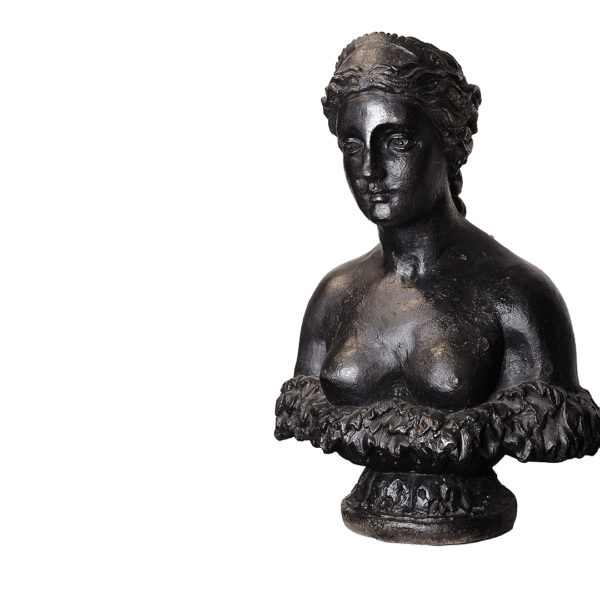 Cast iron - bust of a young lady