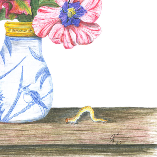 Aquarell - Tulpen in einer Vase.